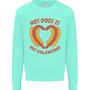 Hot Dog Anti Valentines Day Single Funny Mens Sweatshirt Jumper Peppermint