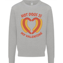 Hot Dog Anti Valentines Day Single Funny Mens Sweatshirt Jumper Sports Grey