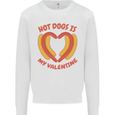 Hot Dog Anti Valentines Day Single Funny Mens Sweatshirt Jumper White
