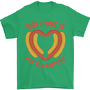 Hot Dog Anti Valentines Day Single Funny Mens T-Shirt 100% Cotton Irish Green