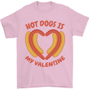 Hot Dog Anti Valentines Day Single Funny Mens T-Shirt 100% Cotton Light Pink
