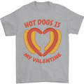 Hot Dog Anti Valentines Day Single Funny Mens T-Shirt 100% Cotton Sports Grey