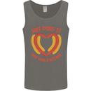 Hot Dog Anti Valentines Day Single Funny Mens Vest Tank Top Charcoal