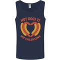 Hot Dog Anti Valentines Day Single Funny Mens Vest Tank Top Navy Blue