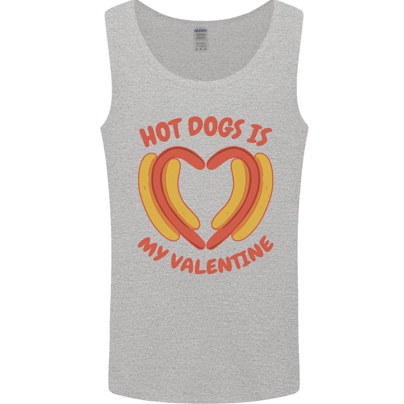 Hot Dog Anti Valentines Day Single Funny Mens Vest Tank Top Sports Grey