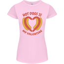 Hot Dog Anti Valentines Day Single Funny Womens Petite Cut T-Shirt Light Pink