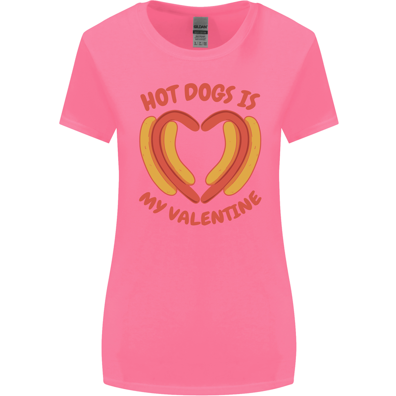 Hot Dog Anti Valentines Day Single Funny Womens Wider Cut T-Shirt Azalea