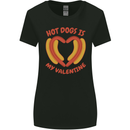 Hot Dog Anti Valentines Day Single Funny Womens Wider Cut T-Shirt Black