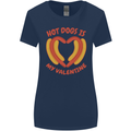 Hot Dog Anti Valentines Day Single Funny Womens Wider Cut T-Shirt Navy Blue