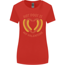 Hot Dog Anti Valentines Day Single Funny Womens Wider Cut T-Shirt Red