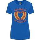 Hot Dog Anti Valentines Day Single Funny Womens Wider Cut T-Shirt Royal Blue