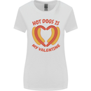 Hot Dog Anti Valentines Day Single Funny Womens Wider Cut T-Shirt White