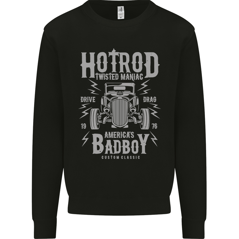 Hot Rod America's Bad Boy Dragster Hotrod Mens Sweatshirt Jumper Black