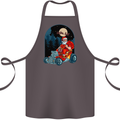 Hot Rod Santa Clause Hotrod Christmas Cotton Apron 100% Organic Dark Grey