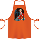 Hot Rod Santa Clause Hotrod Christmas Cotton Apron 100% Organic Orange