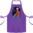 Hot Rod Santa Clause Hotrod Christmas Cotton Apron 100% Organic Purple