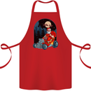 Hot Rod Santa Clause Hotrod Christmas Cotton Apron 100% Organic Red