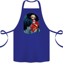 Hot Rod Santa Clause Hotrod Christmas Cotton Apron 100% Organic Royal Blue