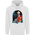 Hot Rod Santa Clause Hotrod Christmas Mens 80% Cotton Hoodie White