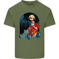 Hot Rod Santa Clause Hotrod Christmas Mens Cotton T-Shirt Tee Top Military Green