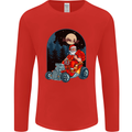 Hot Rod Santa Clause Hotrod Christmas Mens Long Sleeve T-Shirt Red