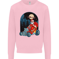Hot Rod Santa Clause Hotrod Christmas Mens Sweatshirt Jumper Light Pink