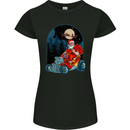Hot Rod Santa Clause Hotrod Christmas Womens Petite Cut T-Shirt Black