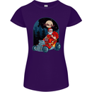 Hot Rod Santa Clause Hotrod Christmas Womens Petite Cut T-Shirt Purple