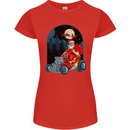 Hot Rod Santa Clause Hotrod Christmas Womens Petite Cut T-Shirt Red