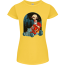 Hot Rod Santa Clause Hotrod Christmas Womens Petite Cut T-Shirt Yellow