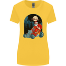 Hot Rod Santa Clause Hotrod Christmas Womens Wider Cut T-Shirt Yellow