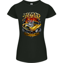 Hotrod Legend Hot Rod Dragster Car Womens Petite Cut T-Shirt Black