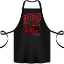 Hotrod Steel in Motion Hot Rod Dragster Car Cotton Apron 100% Organic Black