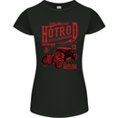 Hotrod Steel in Motion Hot Rod Dragster Car Womens Petite Cut T-Shirt Black