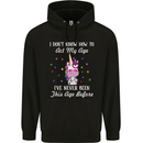 How To Act My Age Funny Unicorn Birthday Childrens Kids Hoodie Black