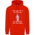 How To Act My Age Funny Unicorn Birthday Childrens Kids Hoodie Bright Red