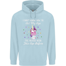 How To Act My Age Funny Unicorn Birthday Childrens Kids Hoodie Light Blue