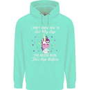 How To Act My Age Funny Unicorn Birthday Childrens Kids Hoodie Peppermint
