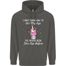 How To Act My Age Funny Unicorn Birthday Childrens Kids Hoodie Storm Grey