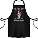 How To Act My Age Funny Unicorn Birthday Cotton Apron 100% Organic Black