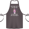 How To Act My Age Funny Unicorn Birthday Cotton Apron 100% Organic Dark Grey
