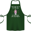 How To Act My Age Funny Unicorn Birthday Cotton Apron 100% Organic Forest Green