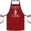 How To Act My Age Funny Unicorn Birthday Cotton Apron 100% Organic Maroon