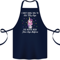How To Act My Age Funny Unicorn Birthday Cotton Apron 100% Organic Navy Blue