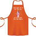 How To Act My Age Funny Unicorn Birthday Cotton Apron 100% Organic Orange