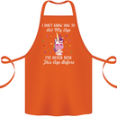 How To Act My Age Funny Unicorn Birthday Cotton Apron 100% Organic Orange