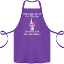 How To Act My Age Funny Unicorn Birthday Cotton Apron 100% Organic Purple