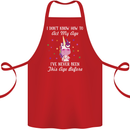 How To Act My Age Funny Unicorn Birthday Cotton Apron 100% Organic Red