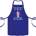 How To Act My Age Funny Unicorn Birthday Cotton Apron 100% Organic Royal Blue
