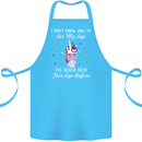 How To Act My Age Funny Unicorn Birthday Cotton Apron 100% Organic Turquoise